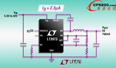 ���������Ƴ�750mA��42V �������_�P������LT3973