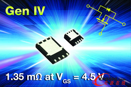Vishay��TrenchFET&reg; MOSFET�ٶ�ˢ�I(y��)��(n��i)��(d��o)ͨ������ӛ�