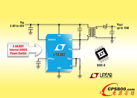單片隔離型反激式穩(wěn)壓器提供高達(dá)15W